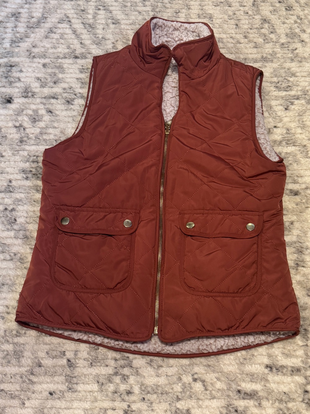 Reversible Winter Red Vest Small